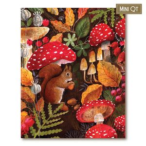Victory Wooden Puzzles Finding Acorns Cat MINI QT Jigsaw