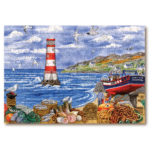 Victory Wooden Puzzles Fishing Boat & Harbour-Goviers