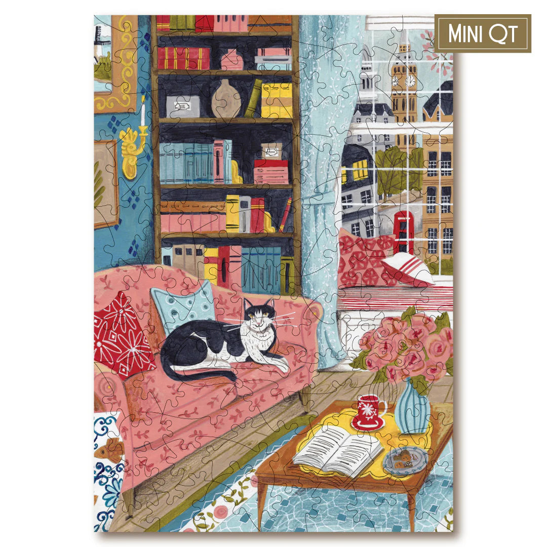 Victory Wooden Puzzles London Sofa Cat MINI QT Jigsaw-Goviers