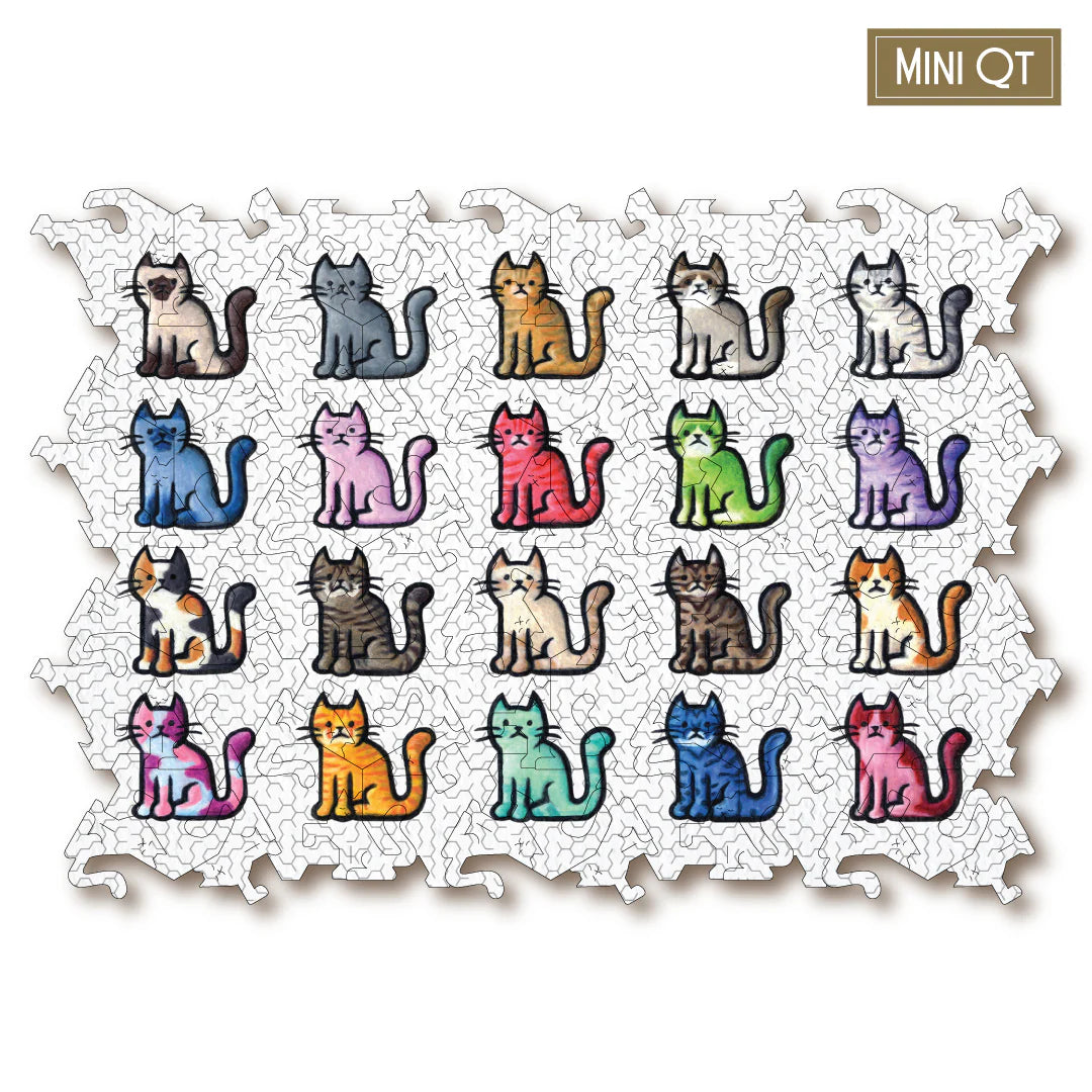 Victory Wooden Puzzles Meow (Tessellaion) Mini QT-Goviers