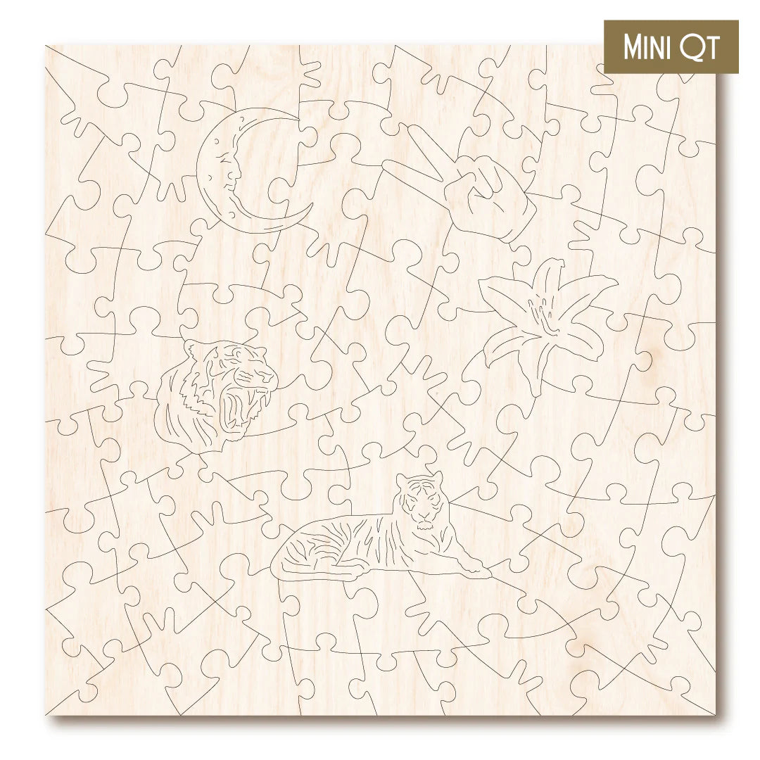 Victory Wooden Puzzles Neon Stripes MINI QT-Goviers