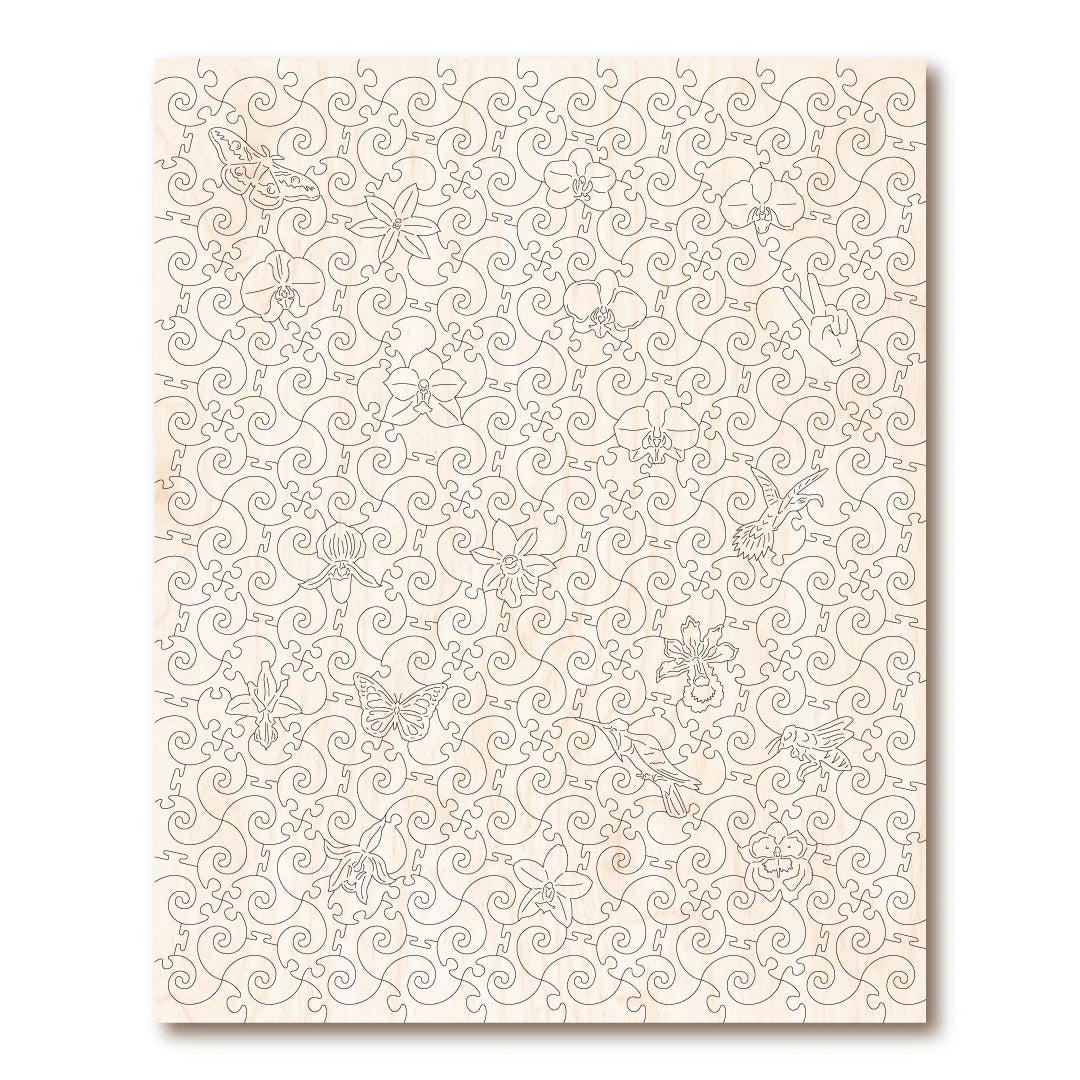 Victory Wooden Puzzles Orchids Jigsaw-Goviers