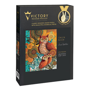 Victory Wooden Puzzles Owls In Bloom