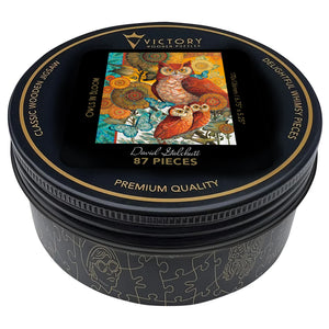 Victory Wooden Puzzles Owls In Bloom MINI QT-Goviers