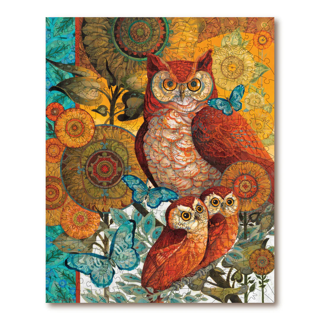 Victory Wooden Puzzles Owls In Bloom-Goviers