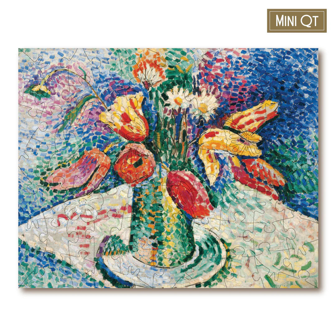 Victory Wooden Puzzles Parrot Tulips Mini QT-Goviers