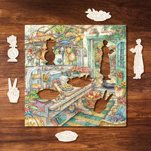 Victory Wooden Puzzles Pie Kitchen MINI QT-Goviers