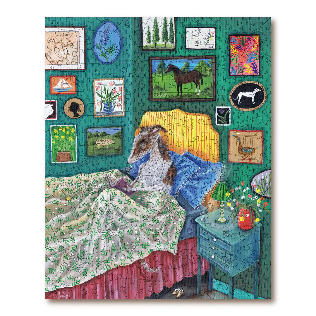Victory Wooden Puzzles Please Don't Let The Dog In The Bed-Goviers