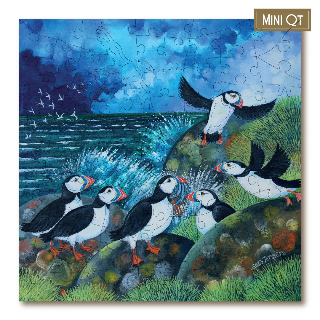 Victory Wooden Puzzles Puffins Mini QT-Goviers
