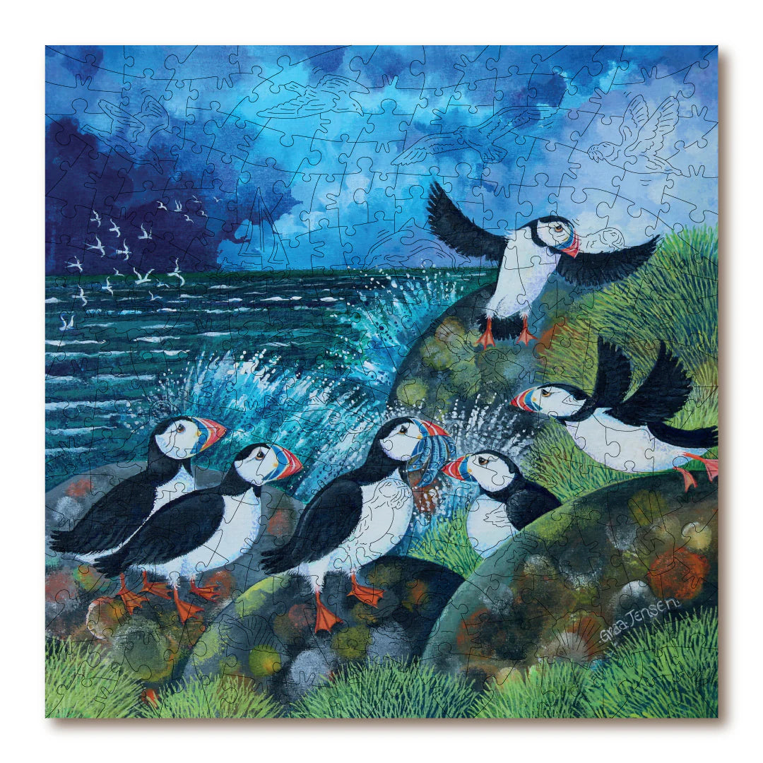 Victory Wooden Puzzles Puffins Puzzle-Goviers