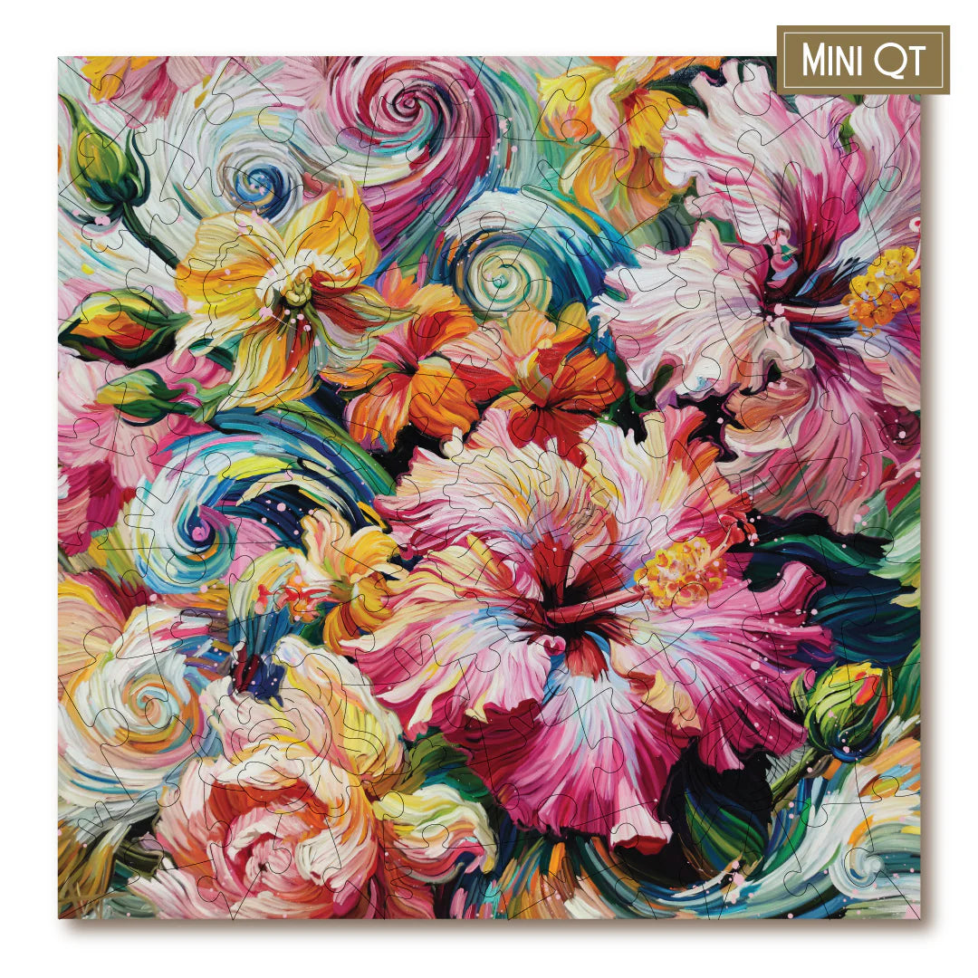 Victory Wooden Puzzles Rose Mallow MINI QT-Goviers