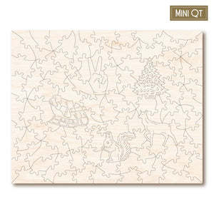 Victory Wooden Puzzles Santa's Sleigh Mini QT-Goviers