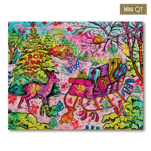 Victory Wooden Puzzles Santa's Sleigh Mini QT-Goviers