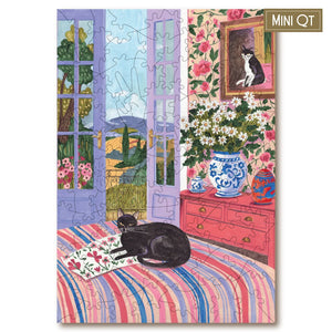 Victory Wooden Puzzles Serene Bedroom Catnap MINI QT Jigsaw