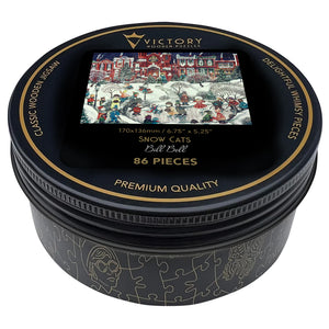 Victory Wooden Puzzles Snow Cats Mini QT-Goviers