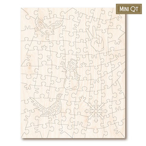 Victory Wooden Puzzles Snowman and Winter Birds Mini QT-Goviers