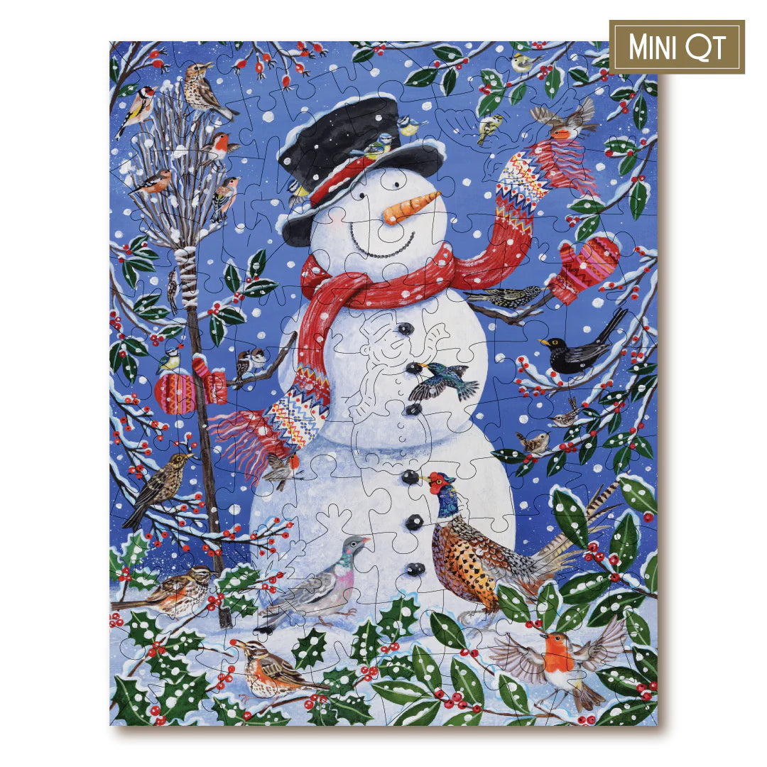 Victory Wooden Puzzles Snowman and Winter Birds Mini QT-Goviers