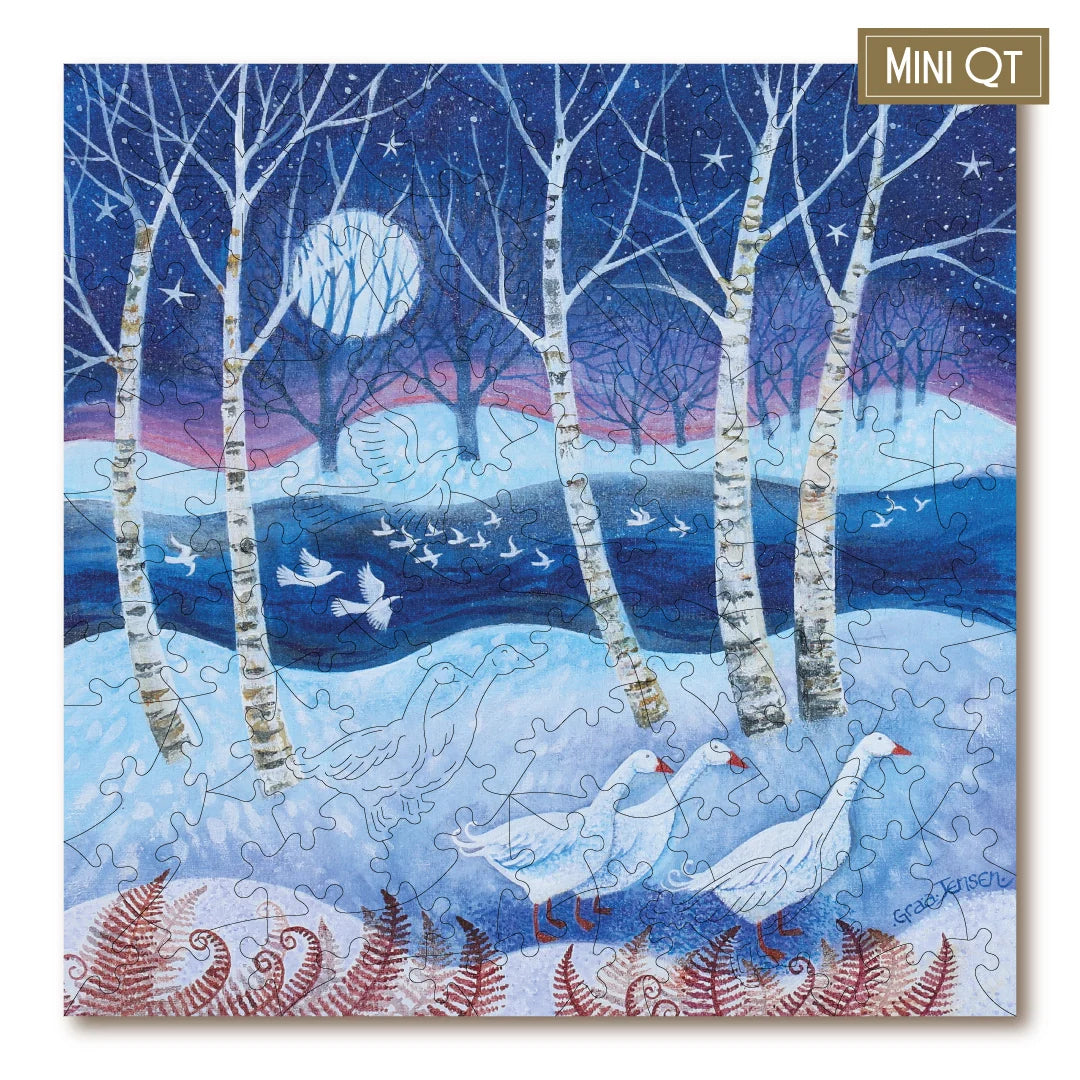 Victory Wooden Puzzles Snowy Flight MINI QT Jigsaw-Goviers
