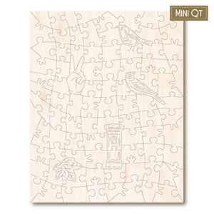 Victory Wooden Puzzles Snowy Postbox MINI QT-Goviers
