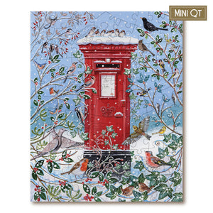 Victory Wooden Puzzles Snowy Postbox MINI QT-Goviers