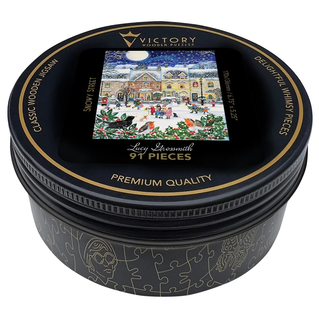Victory Wooden Puzzles Snowy Street MINI QT-Goviers