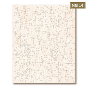 Victory Wooden Puzzles Snowy Street MINI QT-Goviers