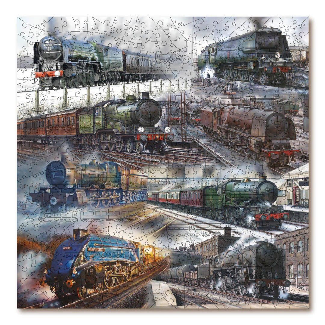 Victory Wooden Puzzles Steam Locomotives of Britain Large Puzzle-Goviers