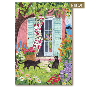Victory Wooden Puzzles Summer Garden Cats MINI QT Jigsaw