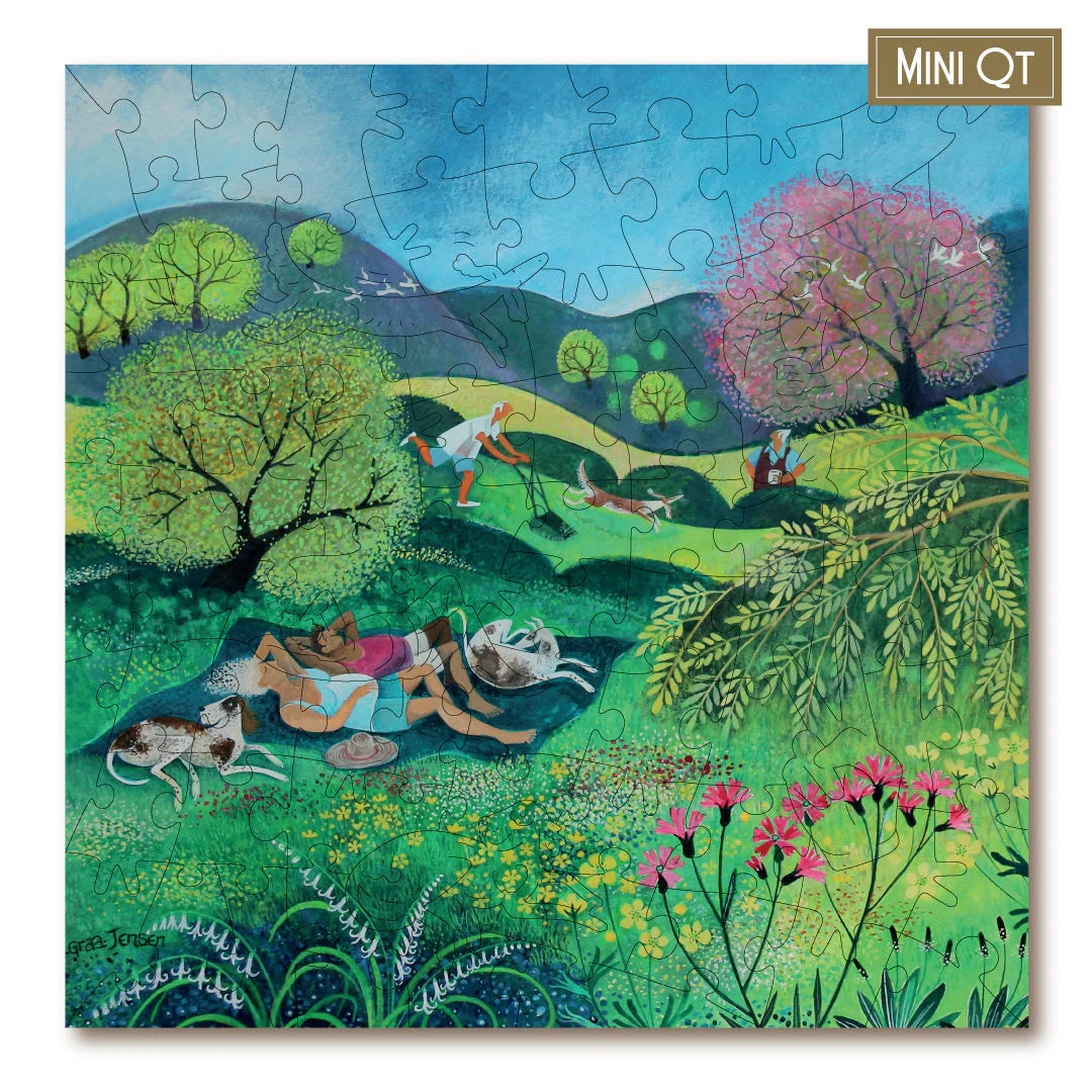 Victory Wooden Puzzles Sunny Suburban Sunday Mini QT-Goviers