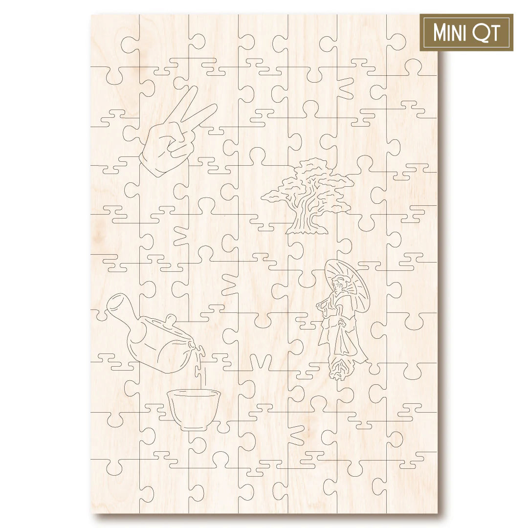 Victory Wooden Puzzles Twilight At Drum Bridge Mini QT-Goviers