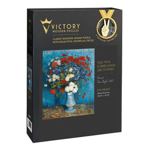 Victory Wooden Puzzles Vase With Cornflowers And Poppies-Goviers