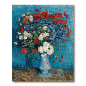 Victory Wooden Puzzles Vase With Cornflowers And Poppies-Goviers