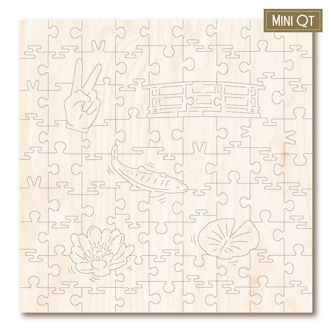 Victory Wooden Puzzles Water Lilies & Japanese Bridge Mini QT-Goviers