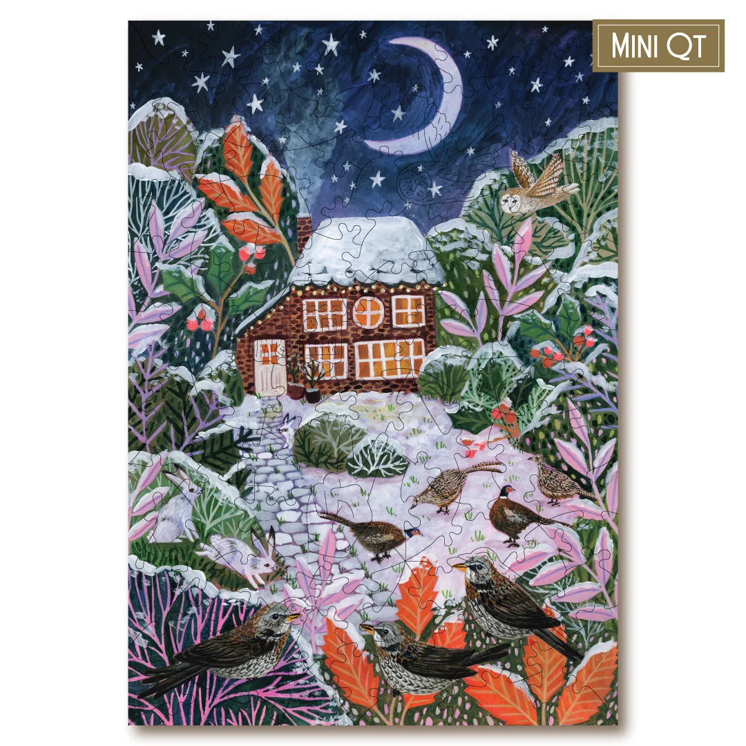 Victory Wooden Puzzles Winter Cottage Garden MINI QT Jigsaw-Goviers