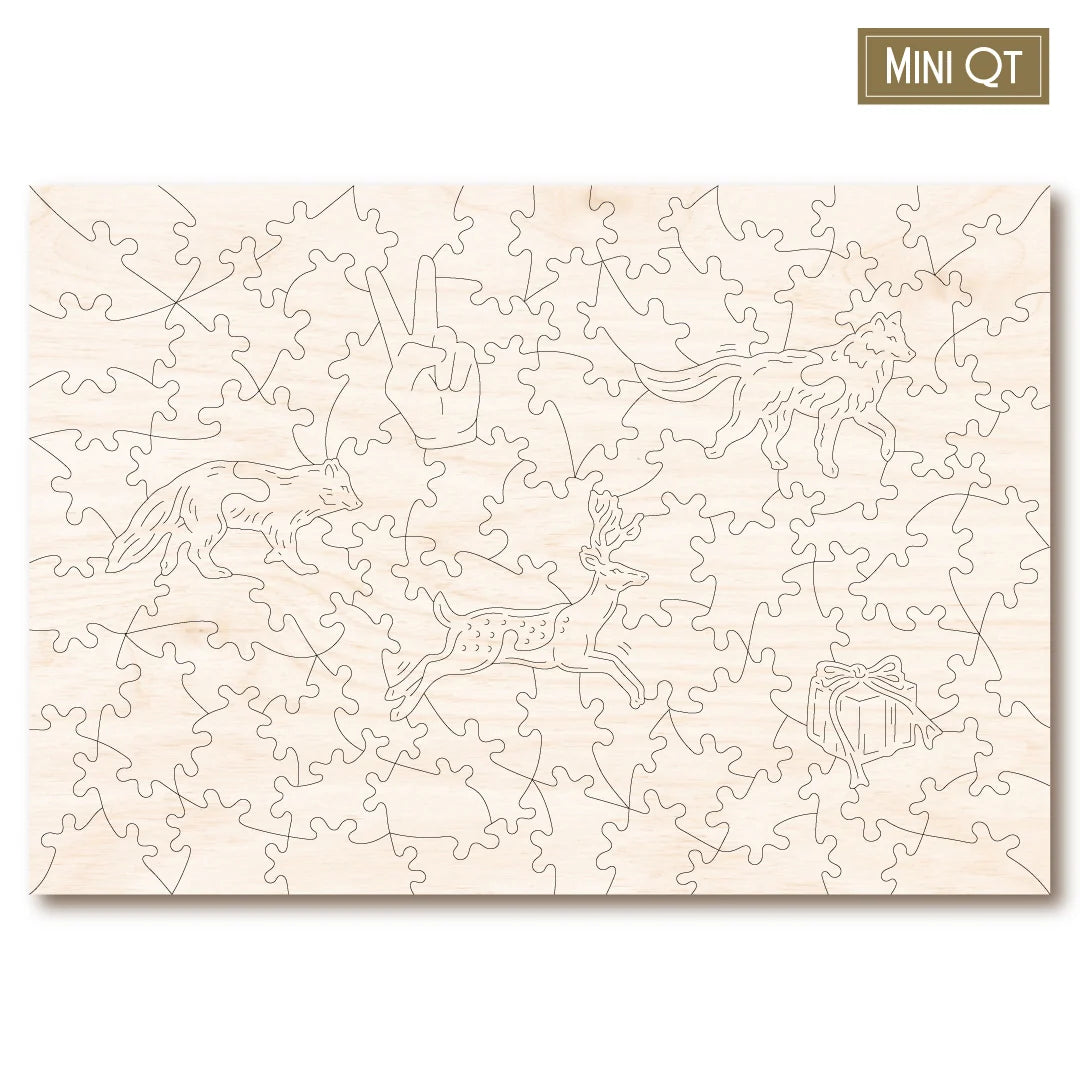 Victory Wooden Puzzles Winter Walk MINI QT Jigsaw-Goviers