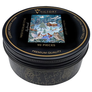 Victory Wooden Puzzles Winter Woodland Cottage MINI QT-Goviers