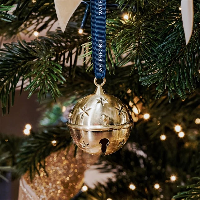 Waterford Christmas Metal Bell Golden Ornament-Goviers