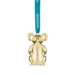 Waterford Christmas Metal Mouse Golden Ornament-Goviers