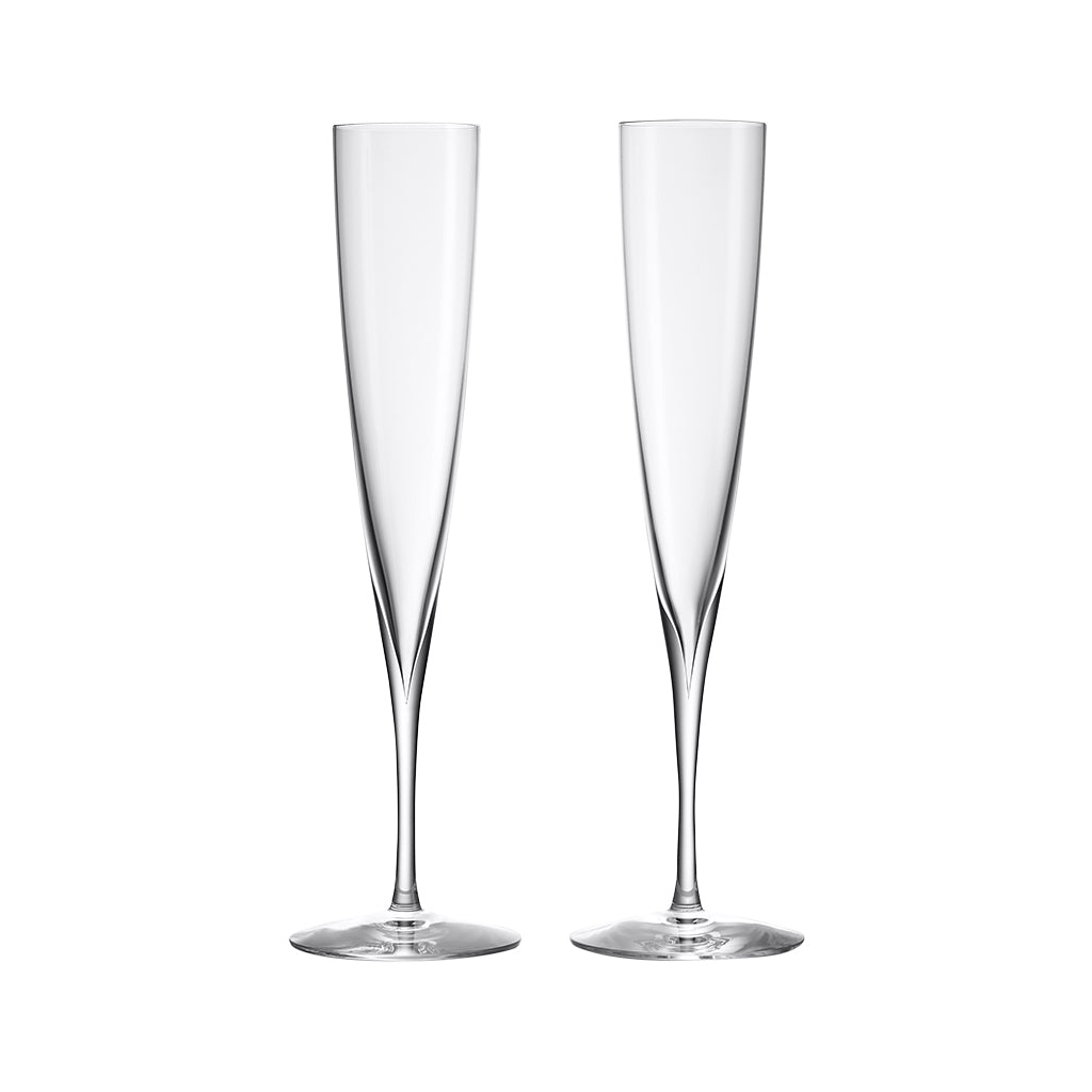 Waterford Crystal Elegance Trumpet Flute Champagne Glasses, Set of 2-Home & Garden > Kitchen & Dining > Tableware > Drinkware-Goviers