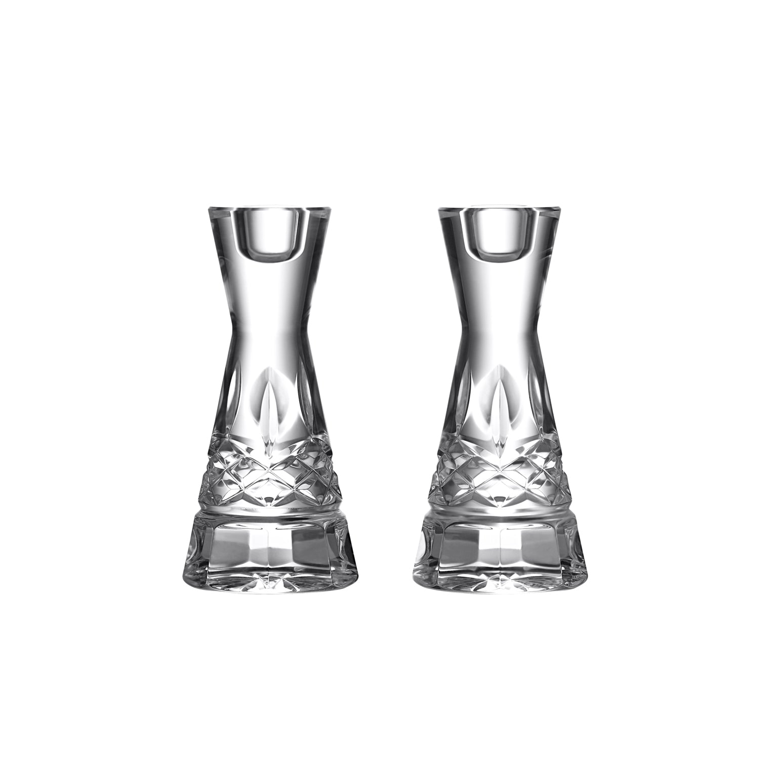 Waterford Crystal Lismore 15cm Round Candlestick Pair-Goviers