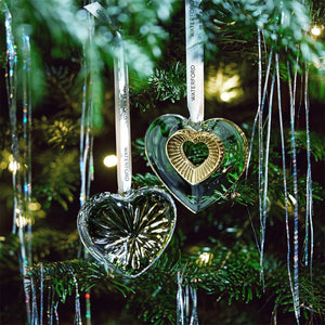Waterford Heart With Gold Ornament-Goviers