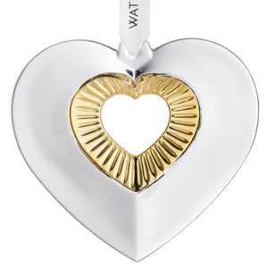Waterford Heart With Gold Ornament-Goviers