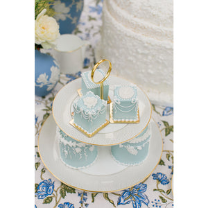 Wedgwood Gio Gold 2 Tier Cake Stand-Goviers