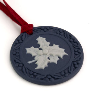 Wedgwood Jasperware Holly Ornament-Goviers