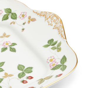 Wedgwood Wild Strawberry Square Cake Plate 27cm-Goviers