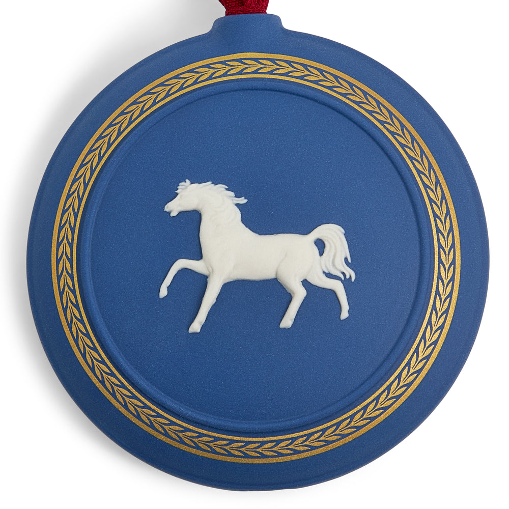 Wedgwood Year of the Horse Jasperware Ornament-Goviers