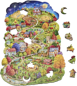 Wentworth Autumn Village Wooden Puzzle - 240 Pieces-Goviers