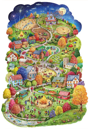Wentworth Autumn Village Wooden Puzzle - 240 Pieces-Goviers