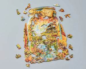 Wentworth Autumn in a Jar Wooden Puzzle - 240 Pieces-Goviers