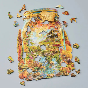 Wentworth Autumn in a Jar Wooden Puzzle - 240 Pieces-Goviers